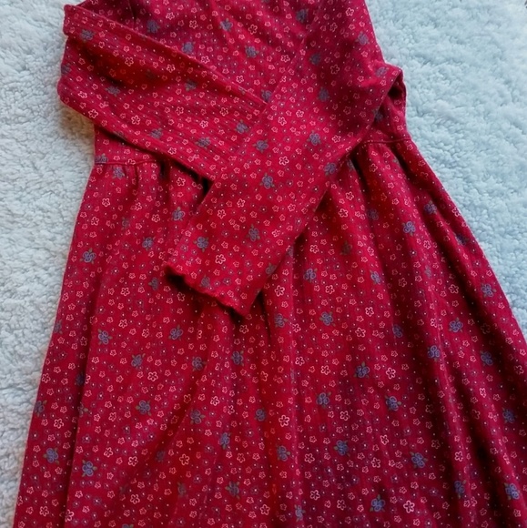 Baby Crew (Crewcuts) 2T Red Floral LS Dress - Picture 5 of 8